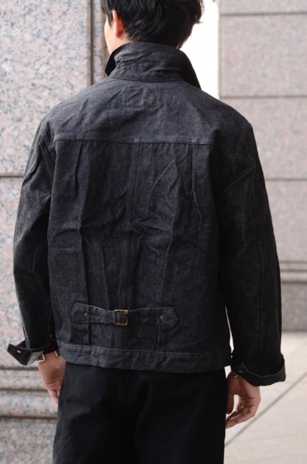 본쿠라 9주년 1타입 g쟌 데님 자켓 블랙 워시드 가공 상품이미지10
