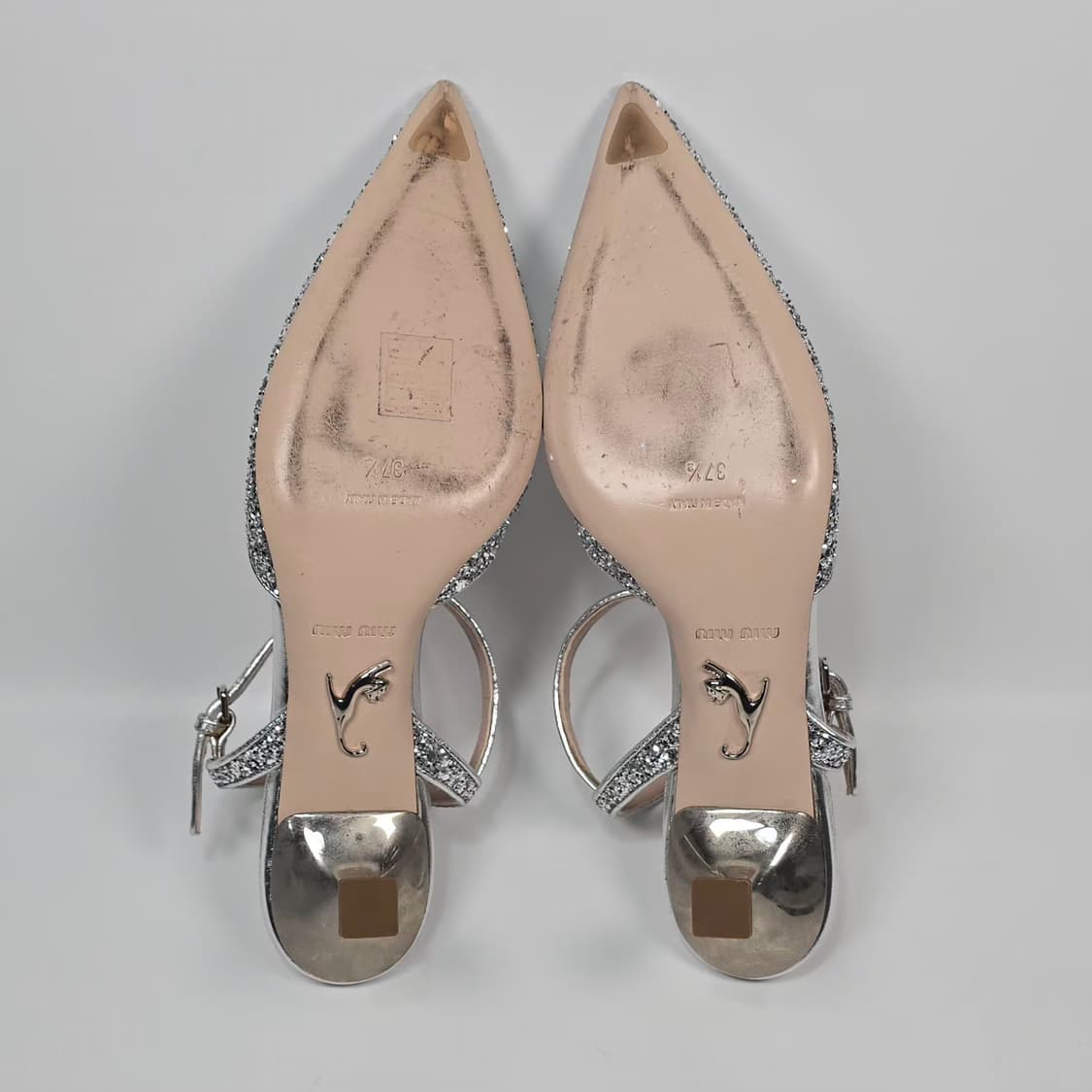 미우미우 여성 글리터 슬링백 펌프스 ( 245 ) 상품이미지7