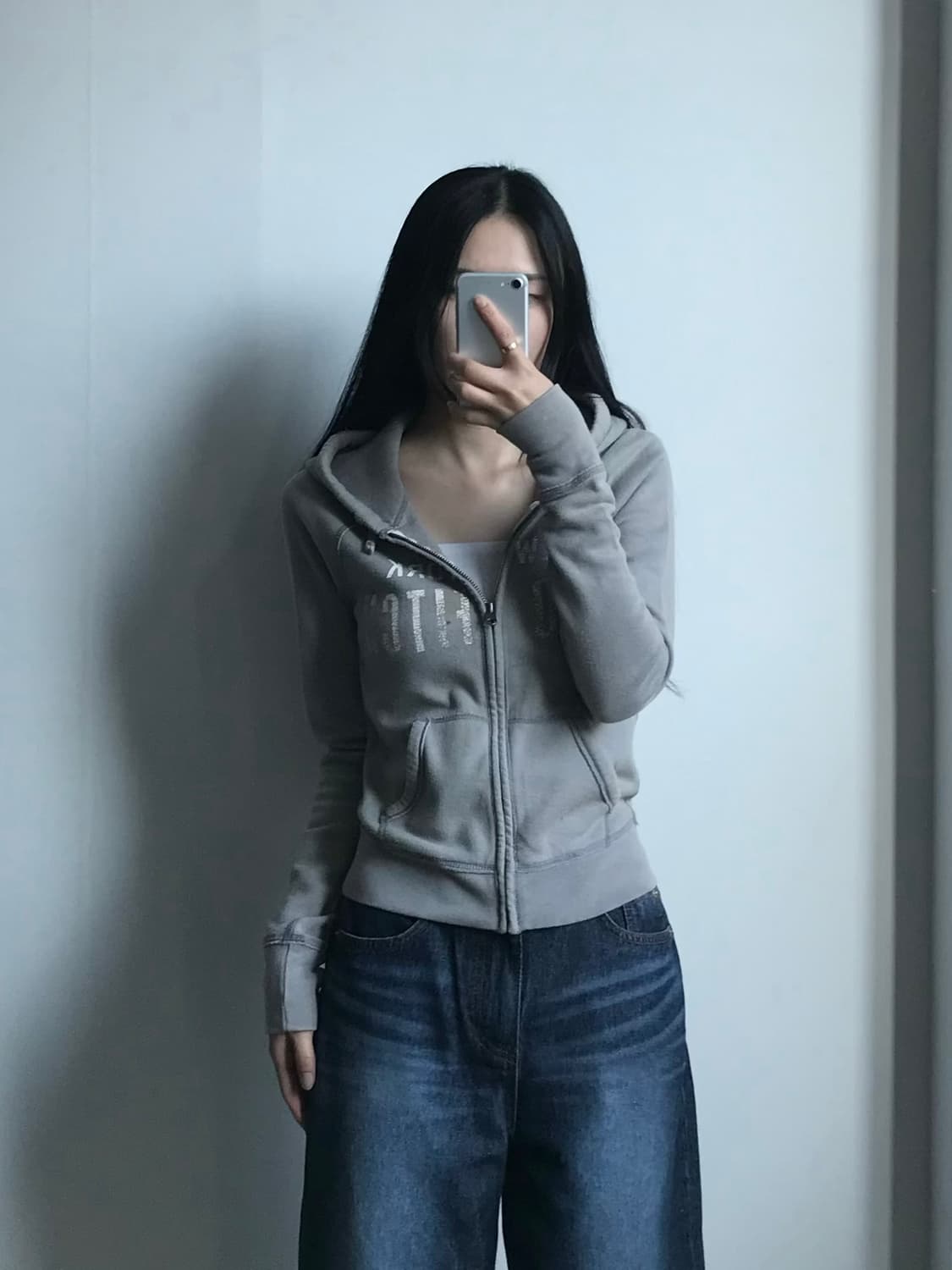 아베크롬비 y2k 와투케 그레이 후드집업 상품이미지1