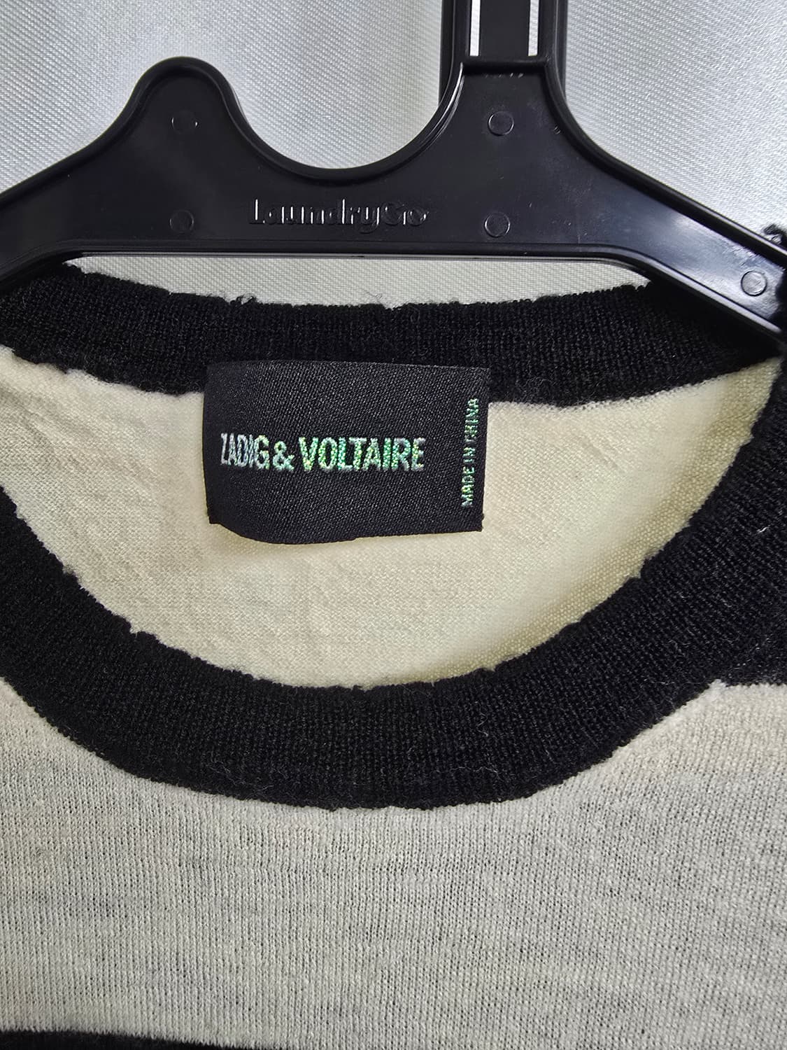 Zadig&Voltaire 블랙 화이트 스트라이프 니트 (2061) 상품이미지3
