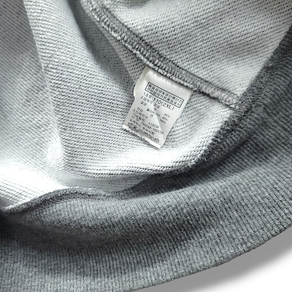 [110/2XL] 노스페이스 그레이 플래그 크루 후드 긴팔 후드 티셔츠 상품이미지9