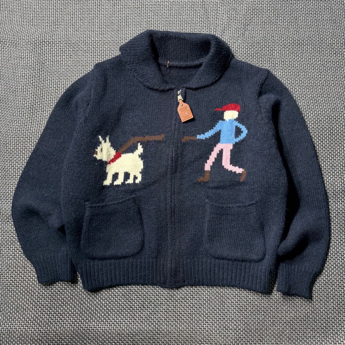 (새상품) 코위찬 니트 집업 상품이미지1