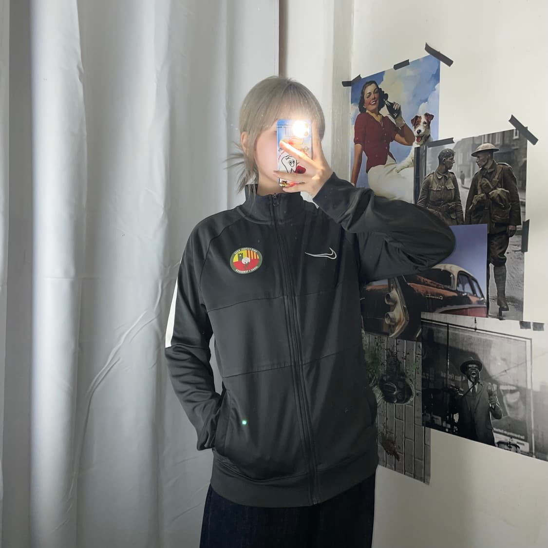 나이키 그레이 프린팅 드라이핏 져지 M  상품이미지3