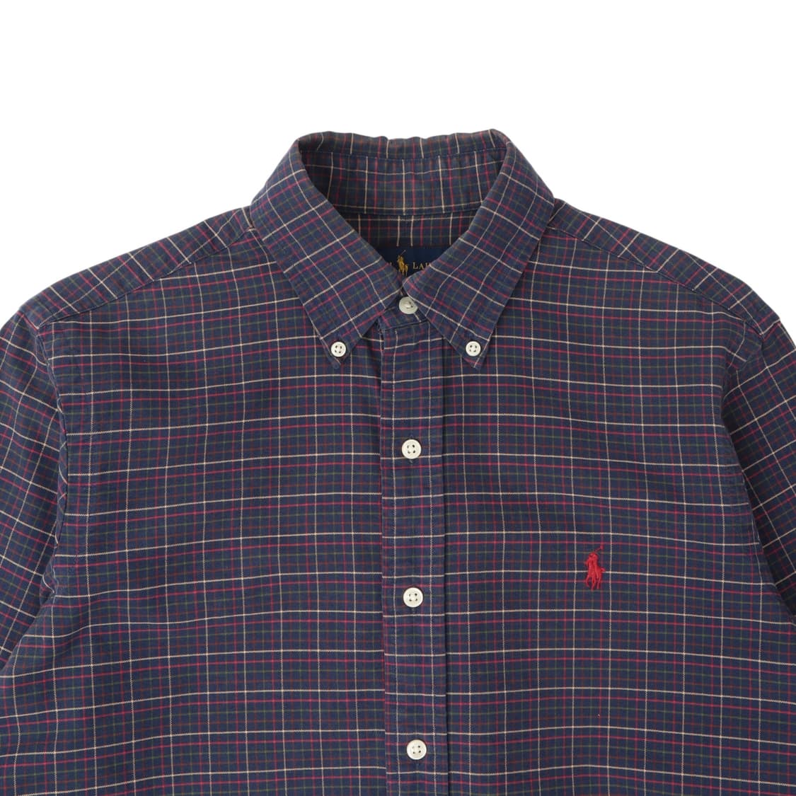 폴로 랄프로렌 네이비 체크 코튼 셔츠 상품이미지2