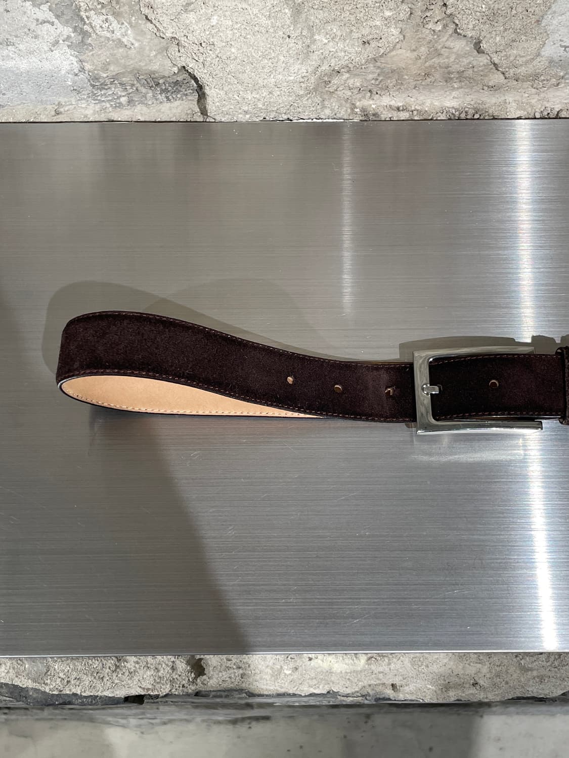 브룩스 브라더스 다크 브라운 레더 벨트 상품이미지5