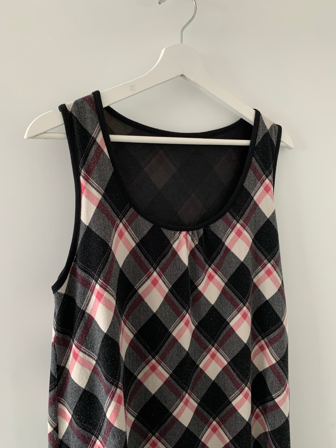 블랙 체크 원피스 상품이미지2