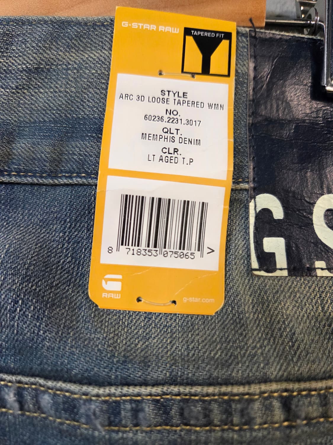 G-STAR ARC 3D루즈 테이퍼드 데님 진청(W29/L30) 상품이미지7