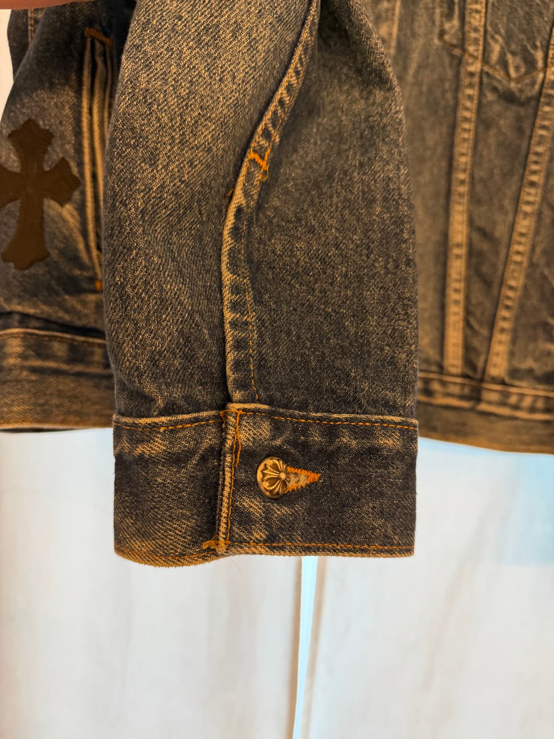 크롬하츠 리바이스 레더 패치 트러커 자켓 상품이미지7