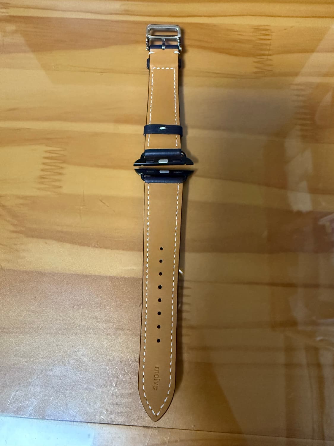 모이브 애플워치 가죽 스트랩 바레니아 블랙 40/41/42mm_S 상품이미지2