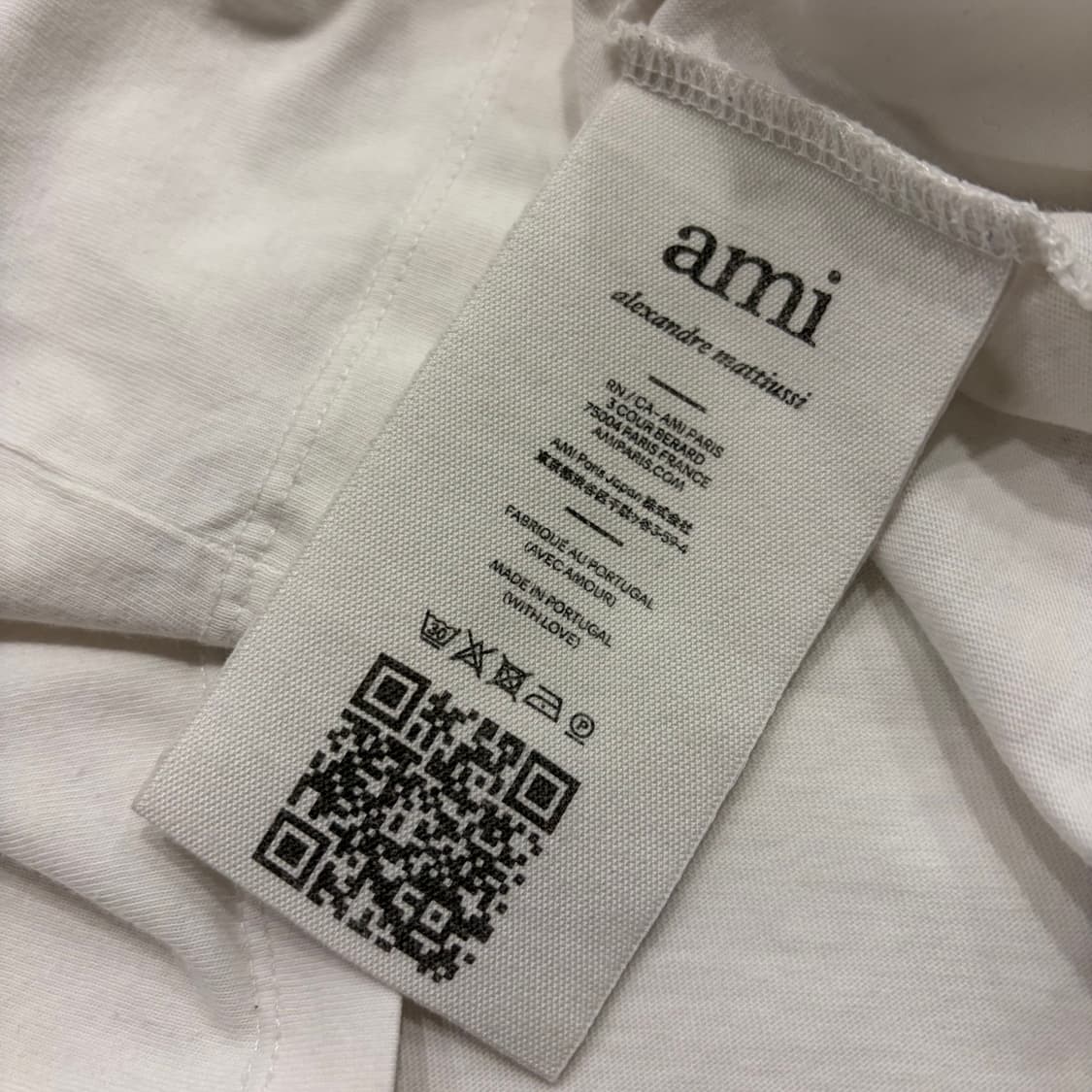 [M] 아미 스몰 하트 로고 반팔티 화이트 C98 상품이미지6