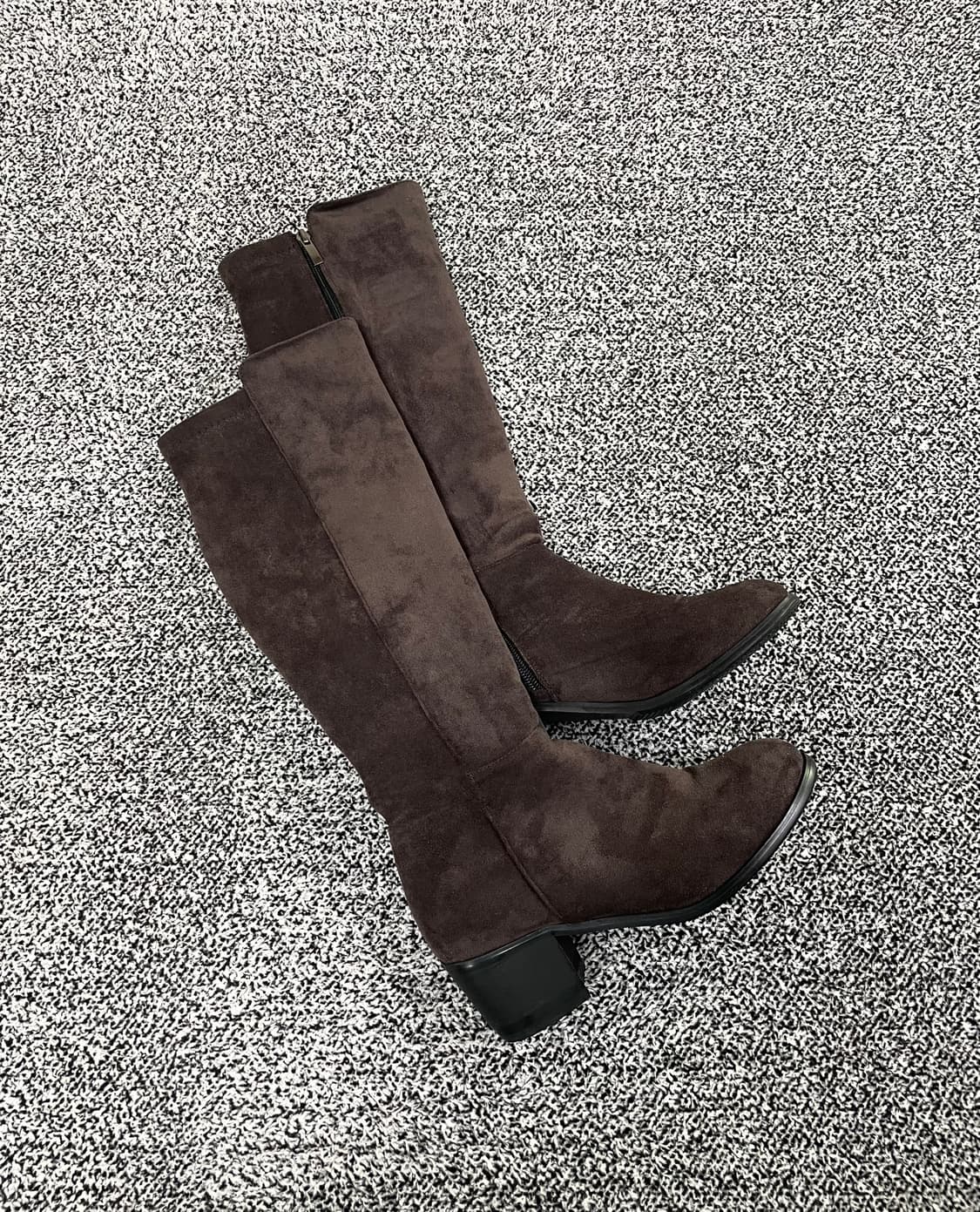 빈티지9. 포멜카멜레 스웨이드 브라운 롱 부츠 워커 여성구두 상품이미지1