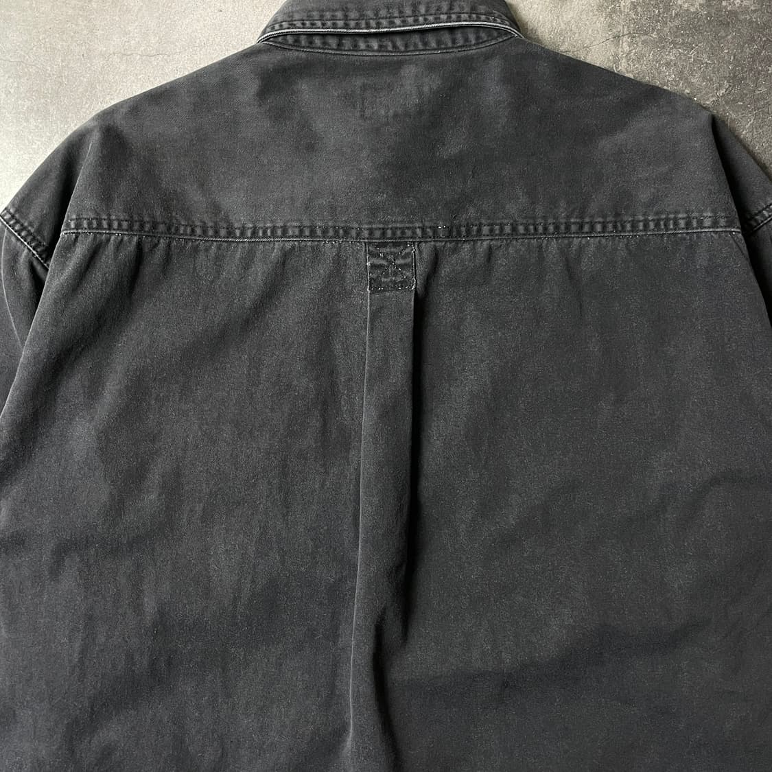 REAL CLOTHES 빈티지 다운버튼 블랙 코튼 셔츠 A00665 상품이미지8