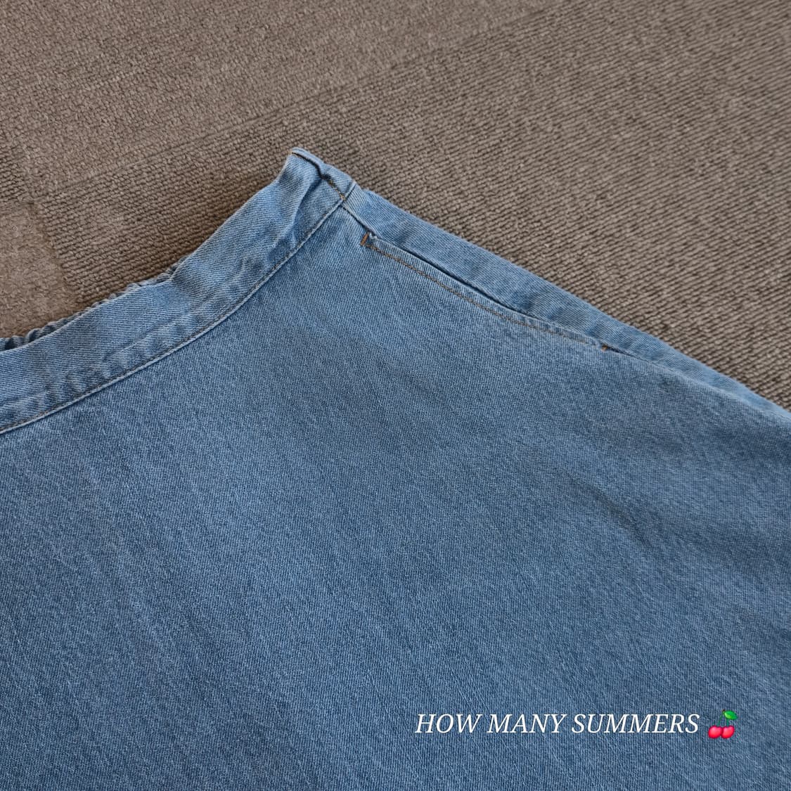 브라우니 데님 플레어 스커트 F 연청 A라인 밴딩 미니 빈티지 상품이미지5