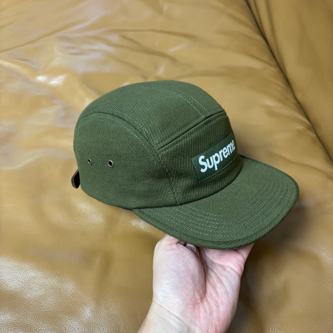 Supreme 슈프림 카키 캠프캡 모자 (Washed Khaki) 상품이미지3