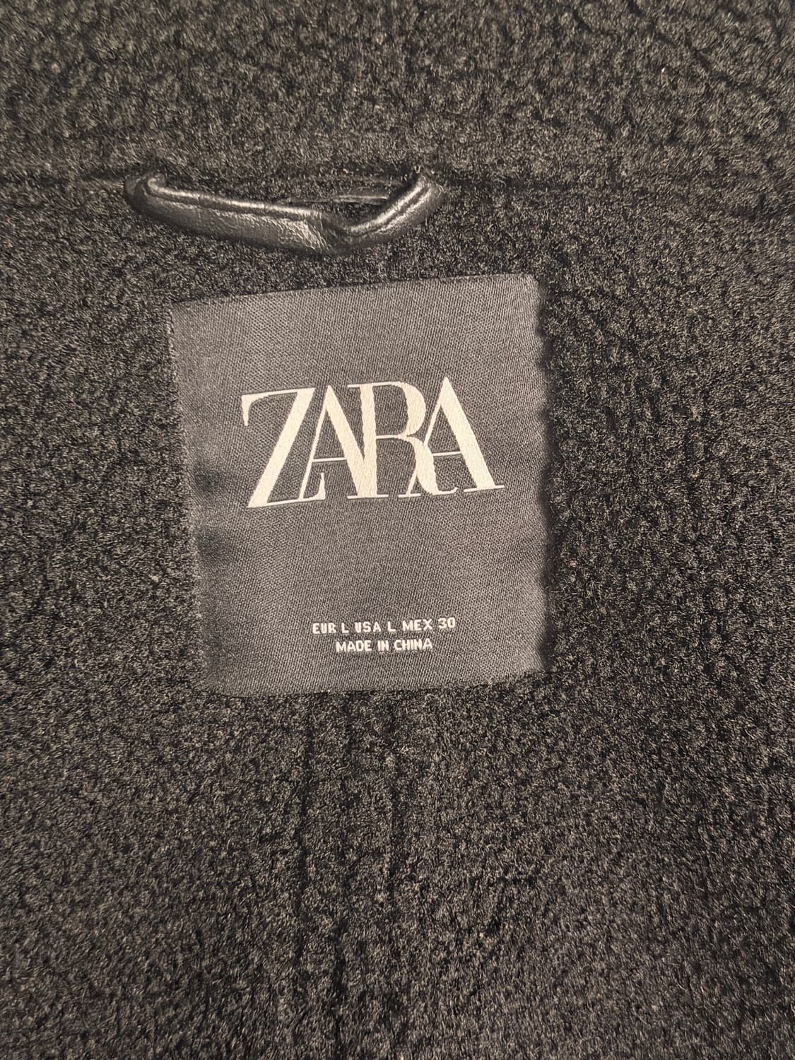 자라 블랙 롱무스탕 코트 L 상품이미지7