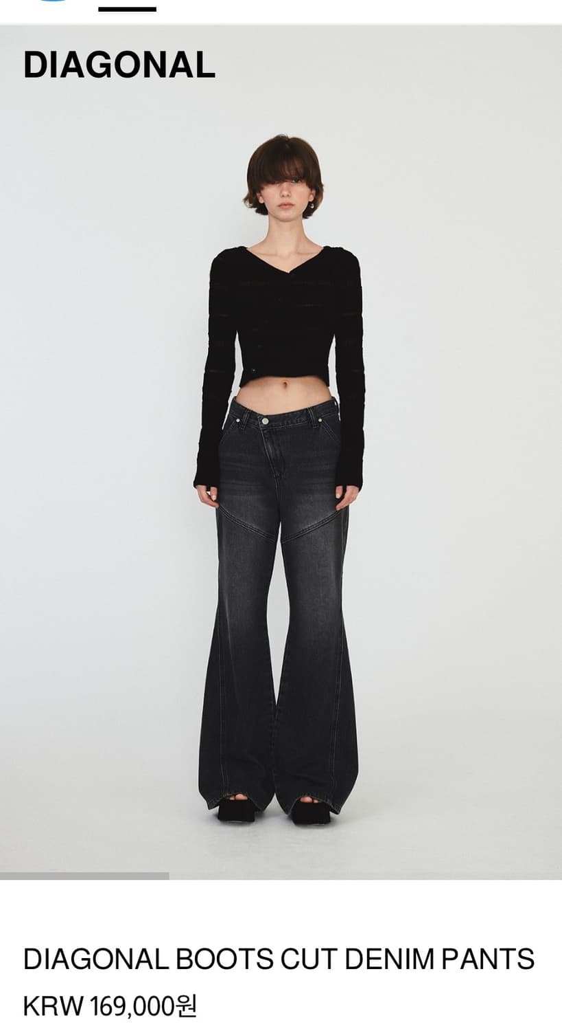 DIAGONAL BOOTS CUT DENIM PANTS M 상품이미지1