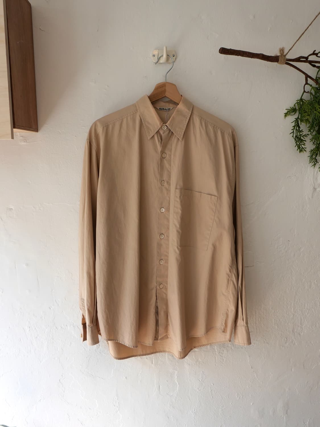 오라리 워시드 핑스 트윌 셔츠 상품이미지1