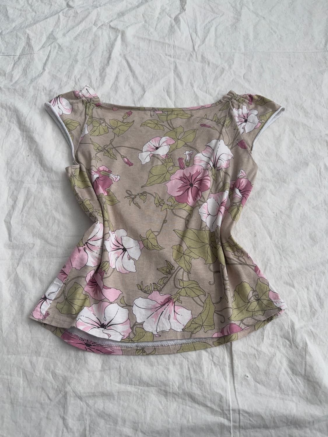 플로랄 페어리 오리엔탈 오프숄더 반팔탑 상품이미지3