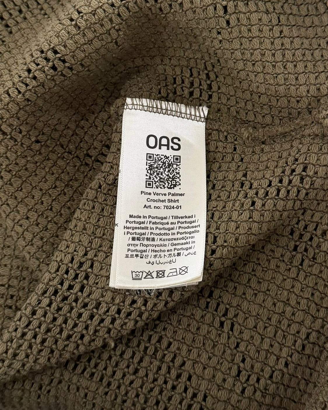 오에이에스 파인 버브 파머 크로셰 니트 셔츠 상품이미지9