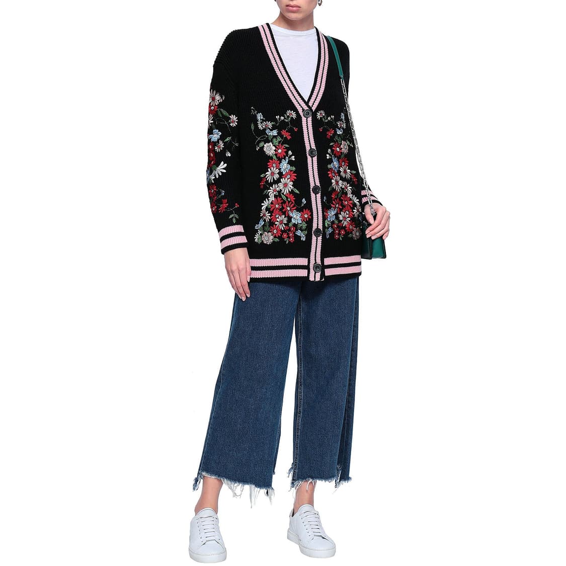 마쥬 maje 플로럴 자수 니트 가디건 상품이미지2