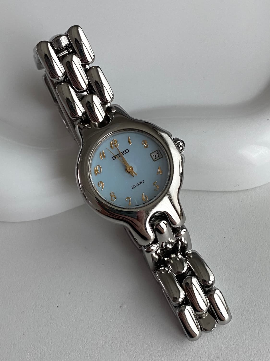 Seiko 세이코 Lucent 루센트 데이트 라이트블루 쿼츠 상품이미지1