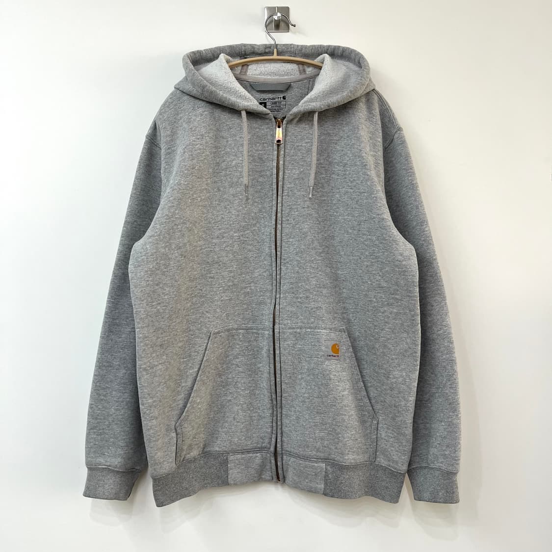 칼하트 미드웨이트 그레이 써멀 후드집업 상품이미지2