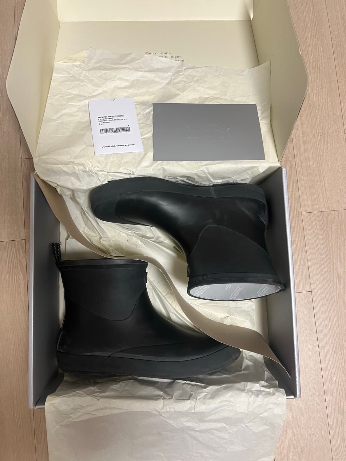 999휴머니티 락피쉬 웨어웨어 레인부츠 블랙 쇼트 270 uk8 상품이미지1