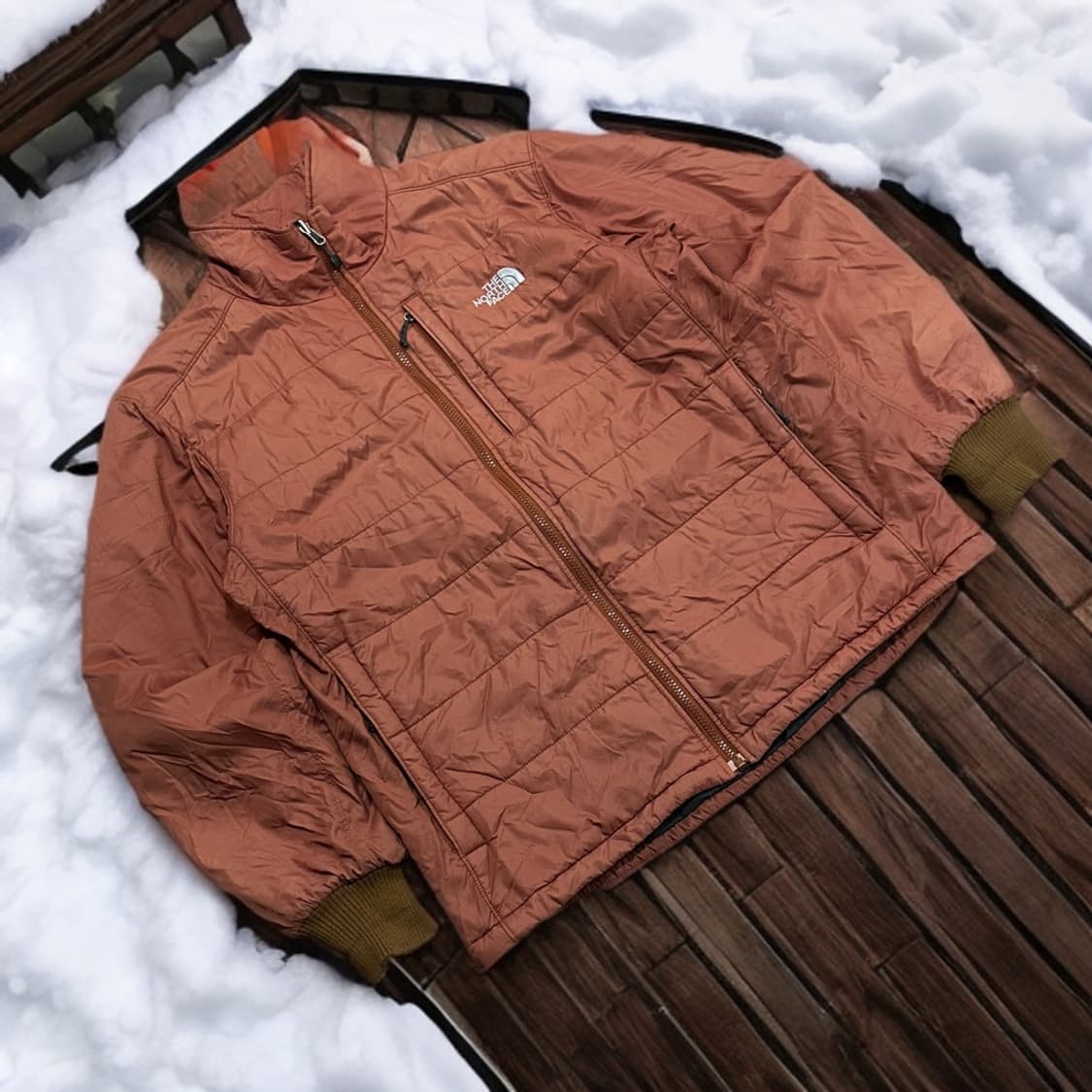 노스페이스 프리마로프트 자켓 (XL) 브라운 상품이미지1