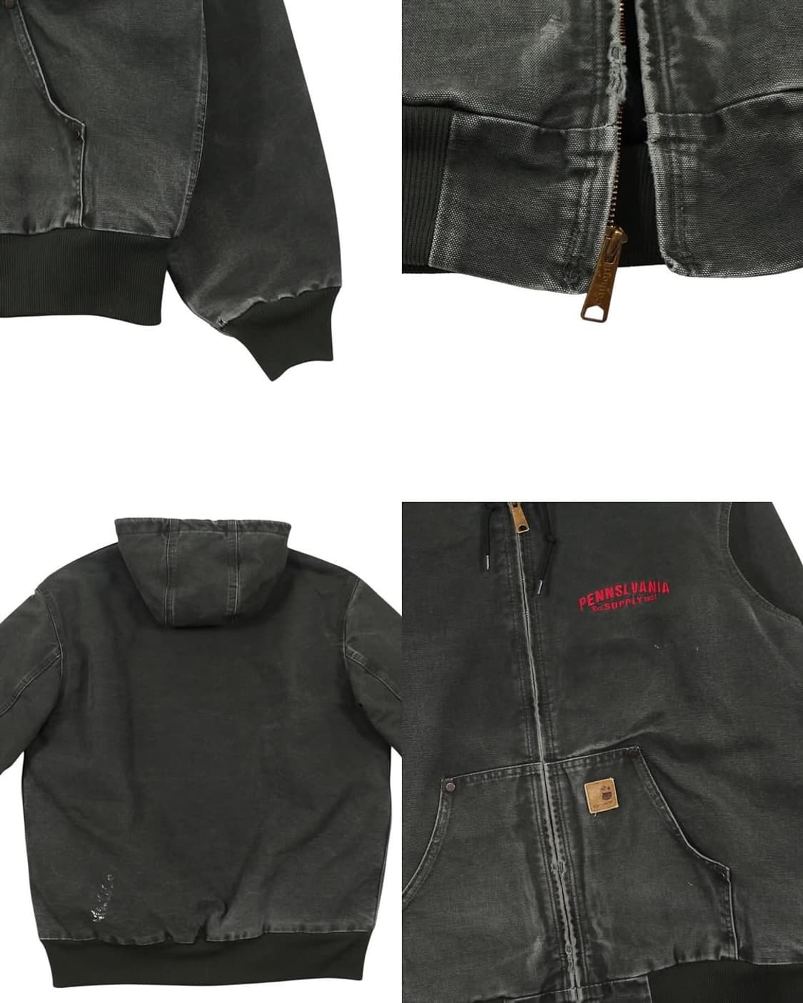 2010 칼하트 J25 MOS 덕 액티브 자켓 모스 그린 써멀 안감 상품이미지6