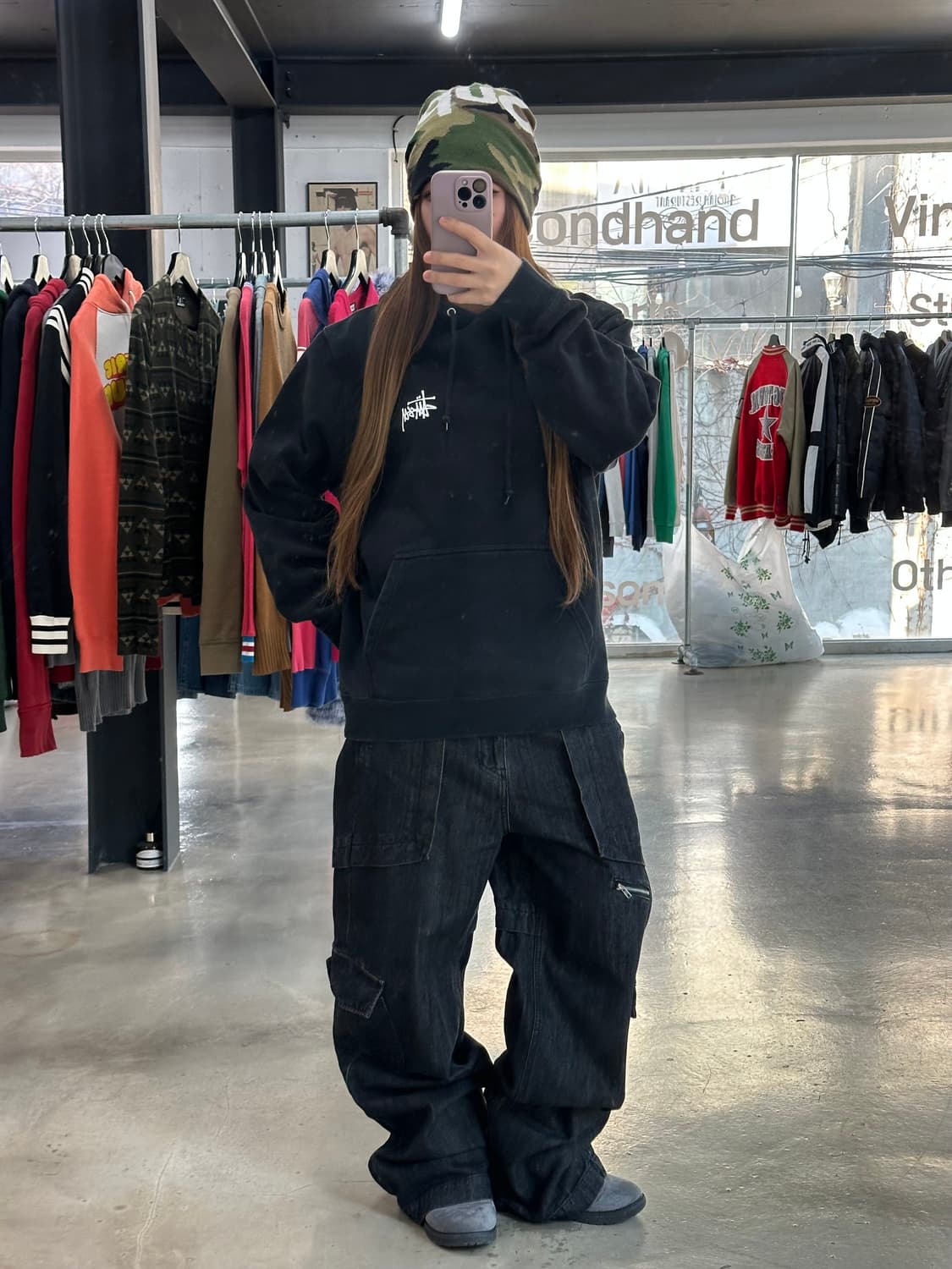 스투시 베이직 백로고 후드티 상품이미지2