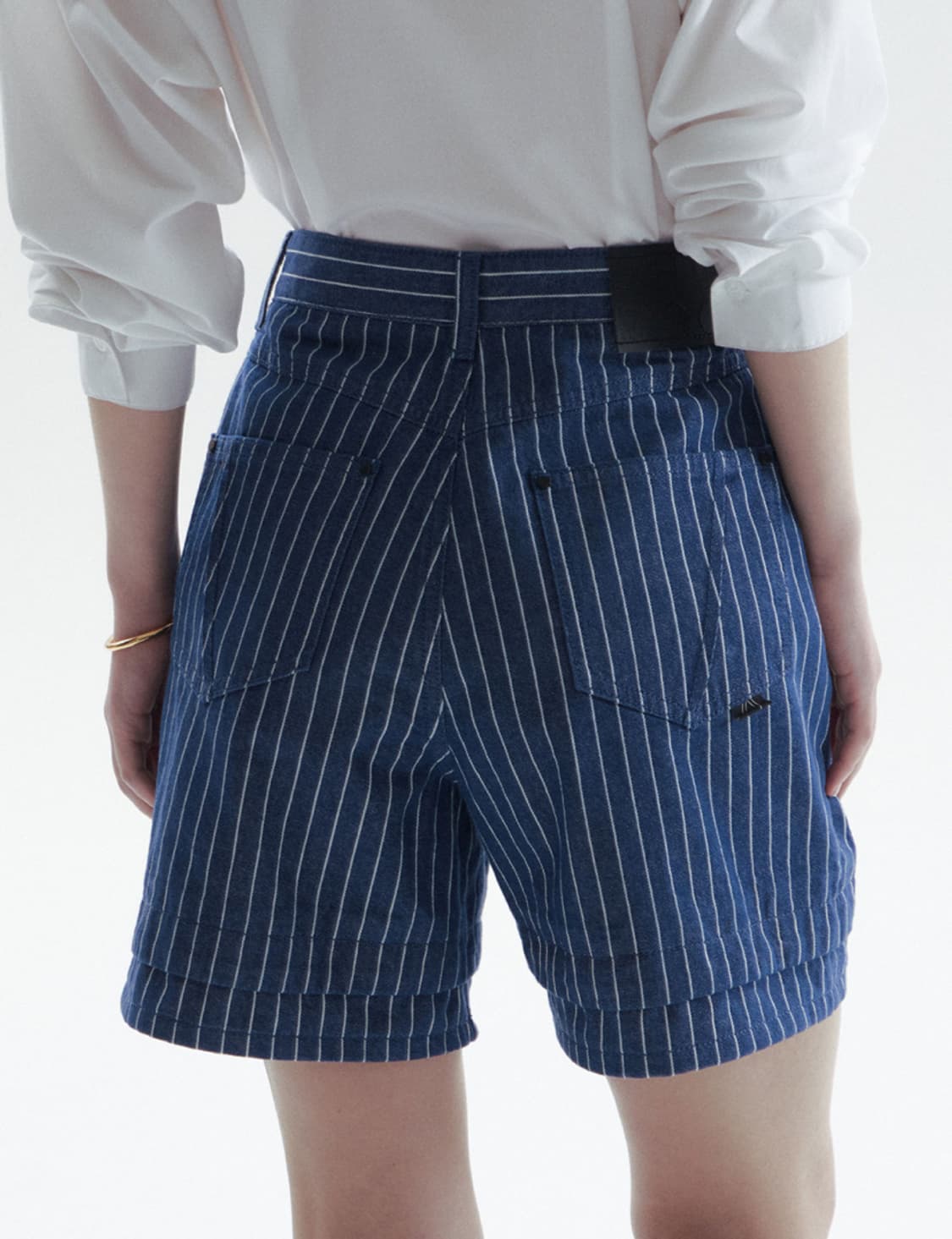 CHOWOO 프리미엄 데님쇼츠 스트라이프 팬츠 반바지 상품이미지2