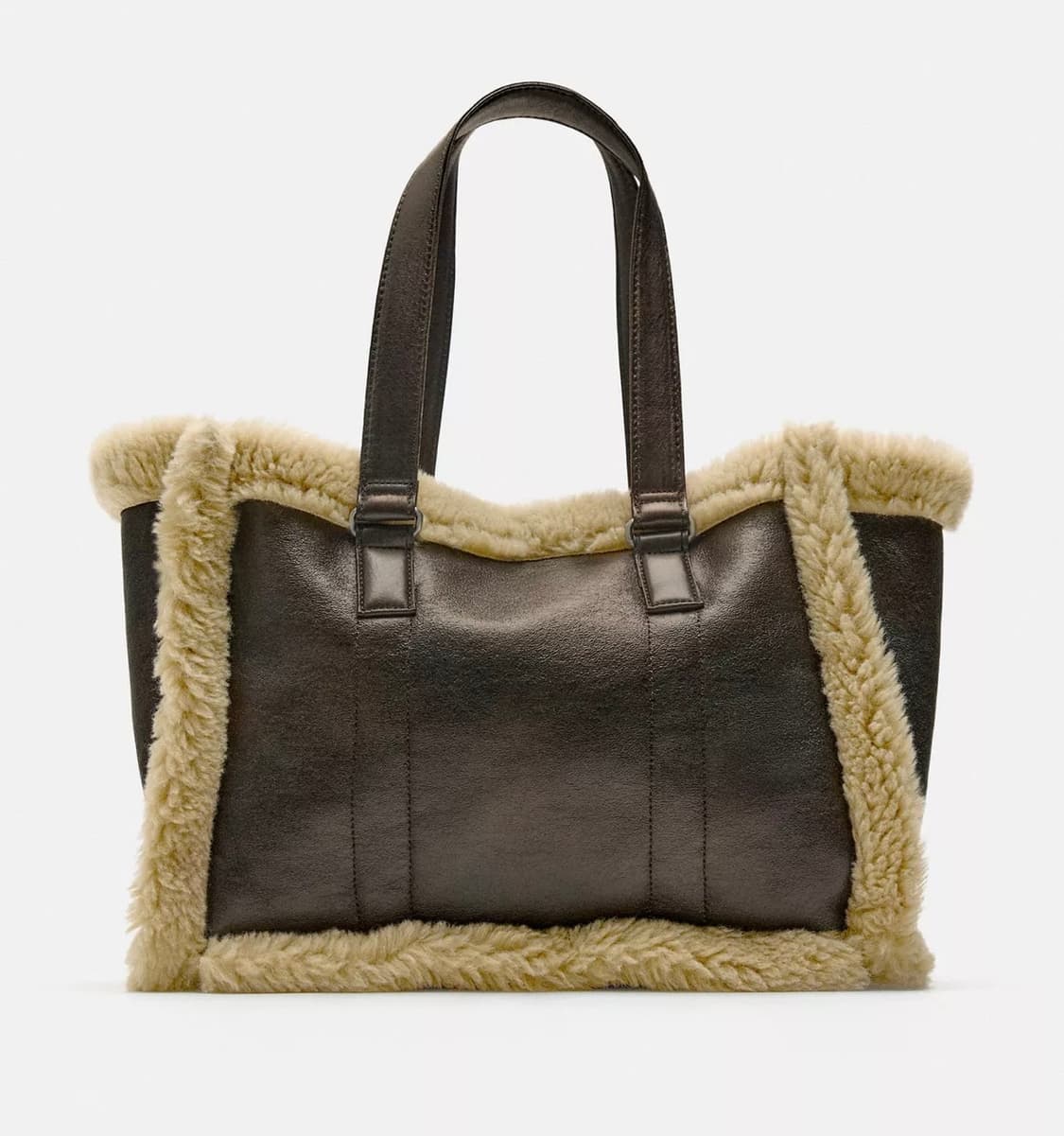 Zara 자라 페이크 시어링 퍼 쇼퍼백 상품이미지1