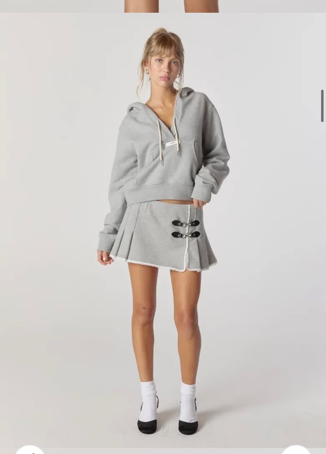 글로니 스커트 CIAO BUCKLE MINI SKIRT (GRAY) 상품이미지2