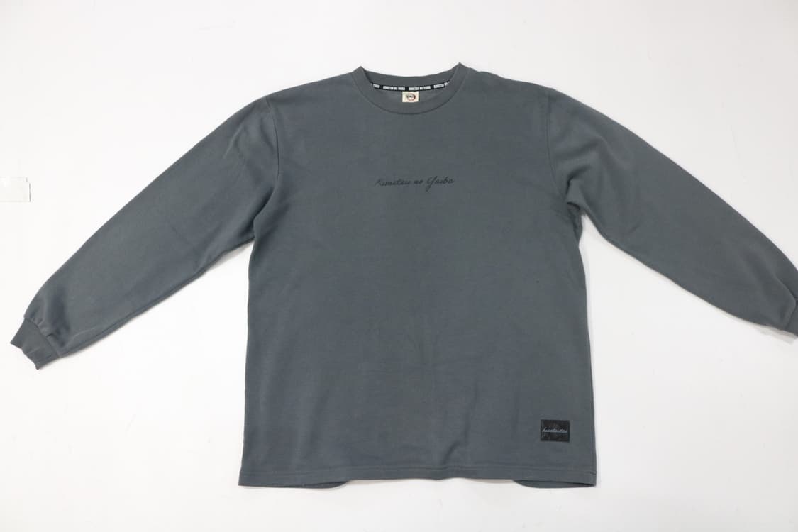 귀멸의 칼날 귀살대 백프린팅 차콜 맨투맨 (L) 상품이미지5