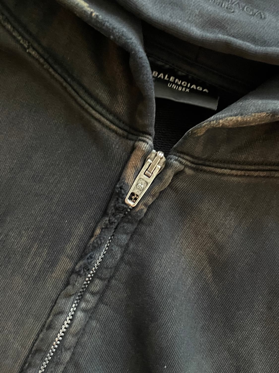 발렌시아가 머드 이펙트 오버사이즈 후드집업 상품이미지6