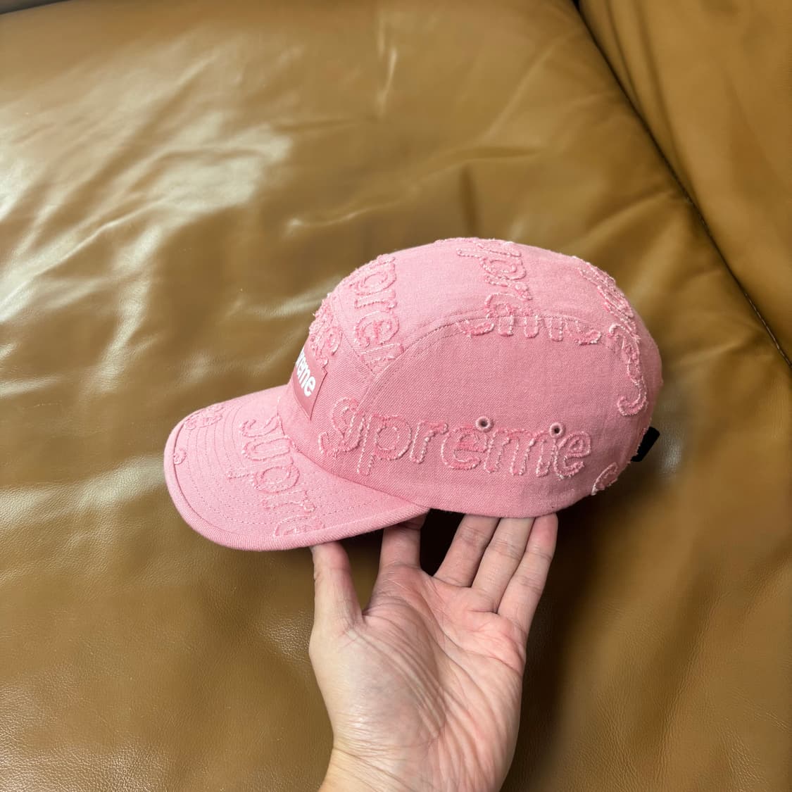 Supreme 슈프림 워시드 핑크 캠프캡 모자 (Washed Pink 상품이미지4