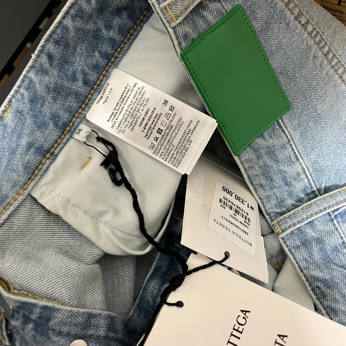 [36] 보테가 베네타 라이트 블리치 와이드 레그 데님 상품이미지5