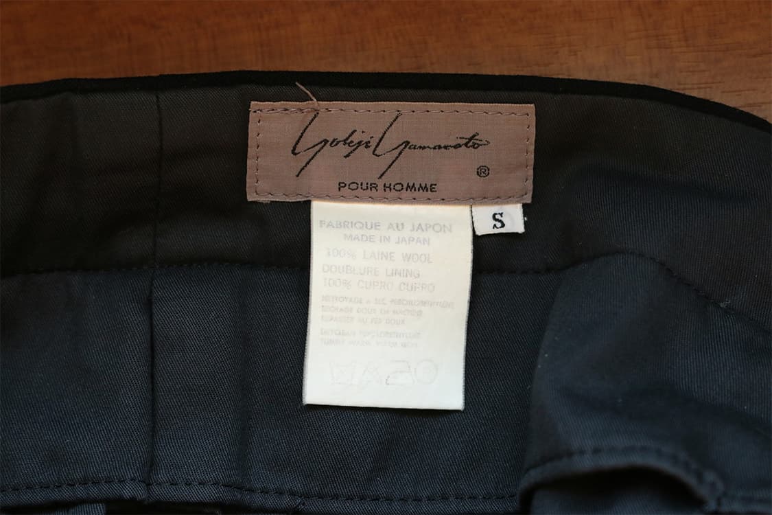 요지 야마모토 뿌르 옴므 와이드 울 트라우저 상품이미지7