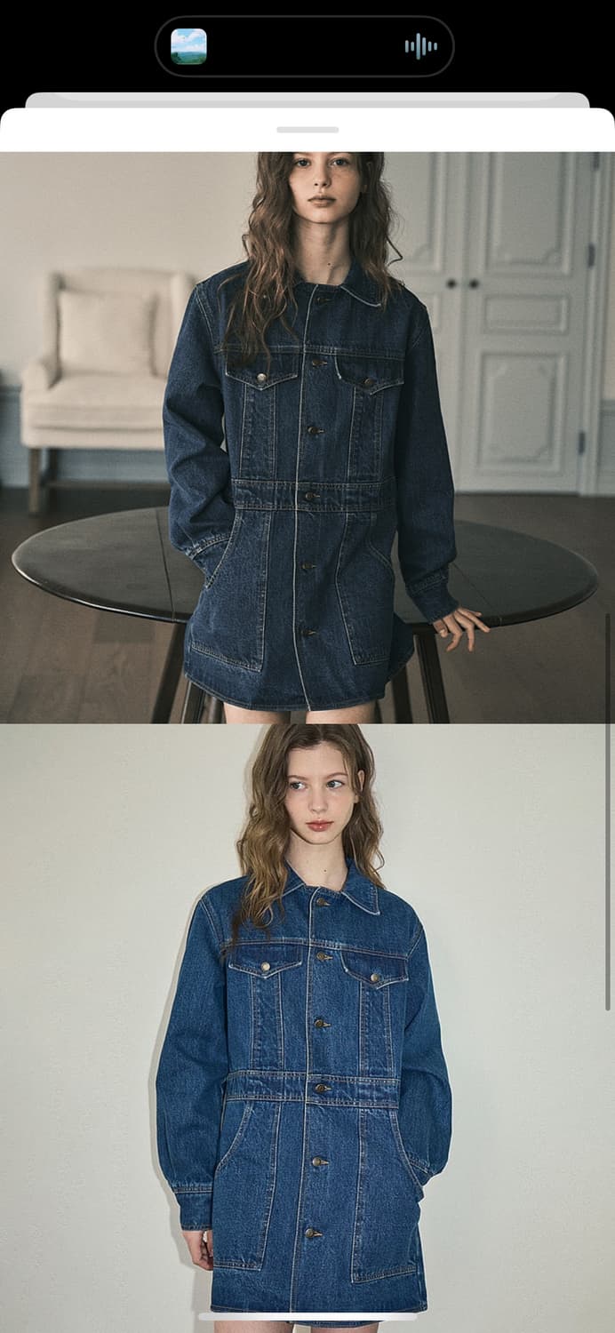 (새상품) 웬즈데이오아시스 봄신상 데님 원피스  상품이미지4