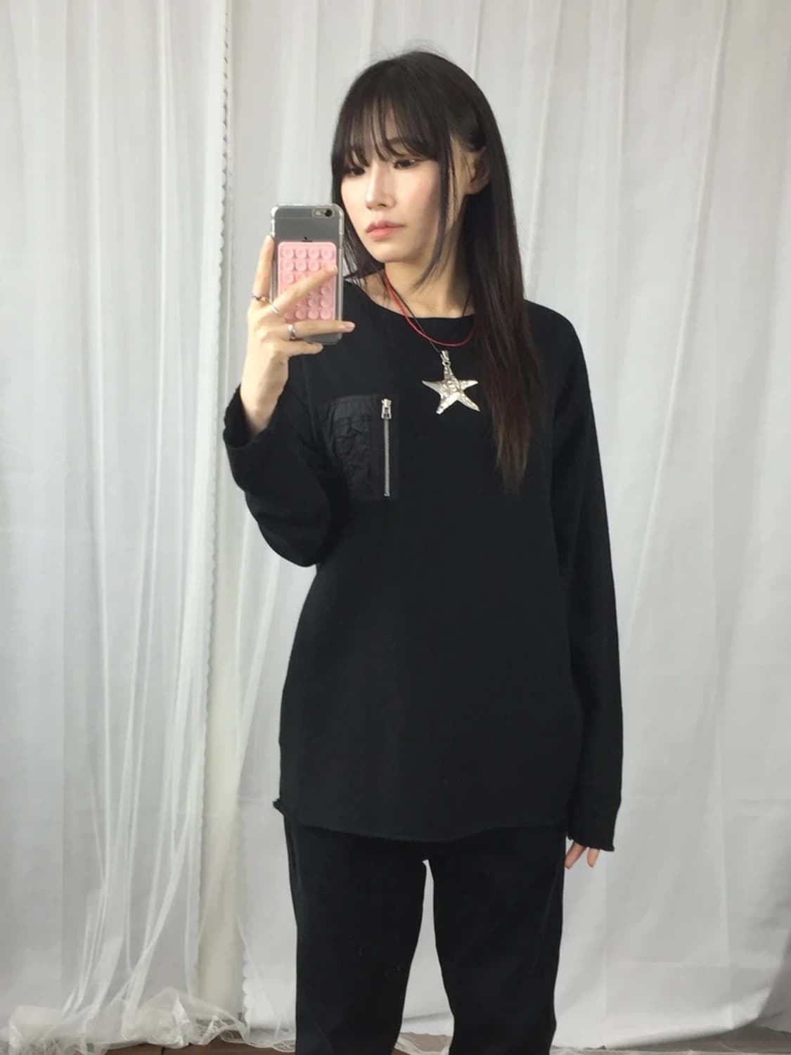 THE SHOP TK Black Pocket Long Sleeve 상품이미지2