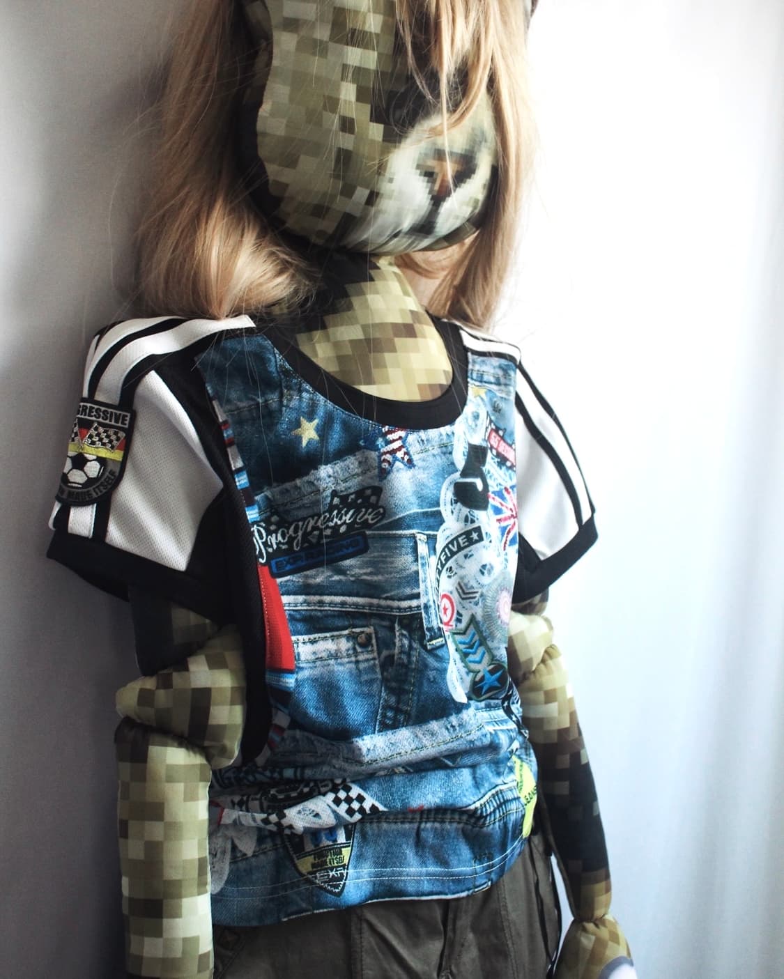 EXR Y2K football patch sporty top 상품이미지6