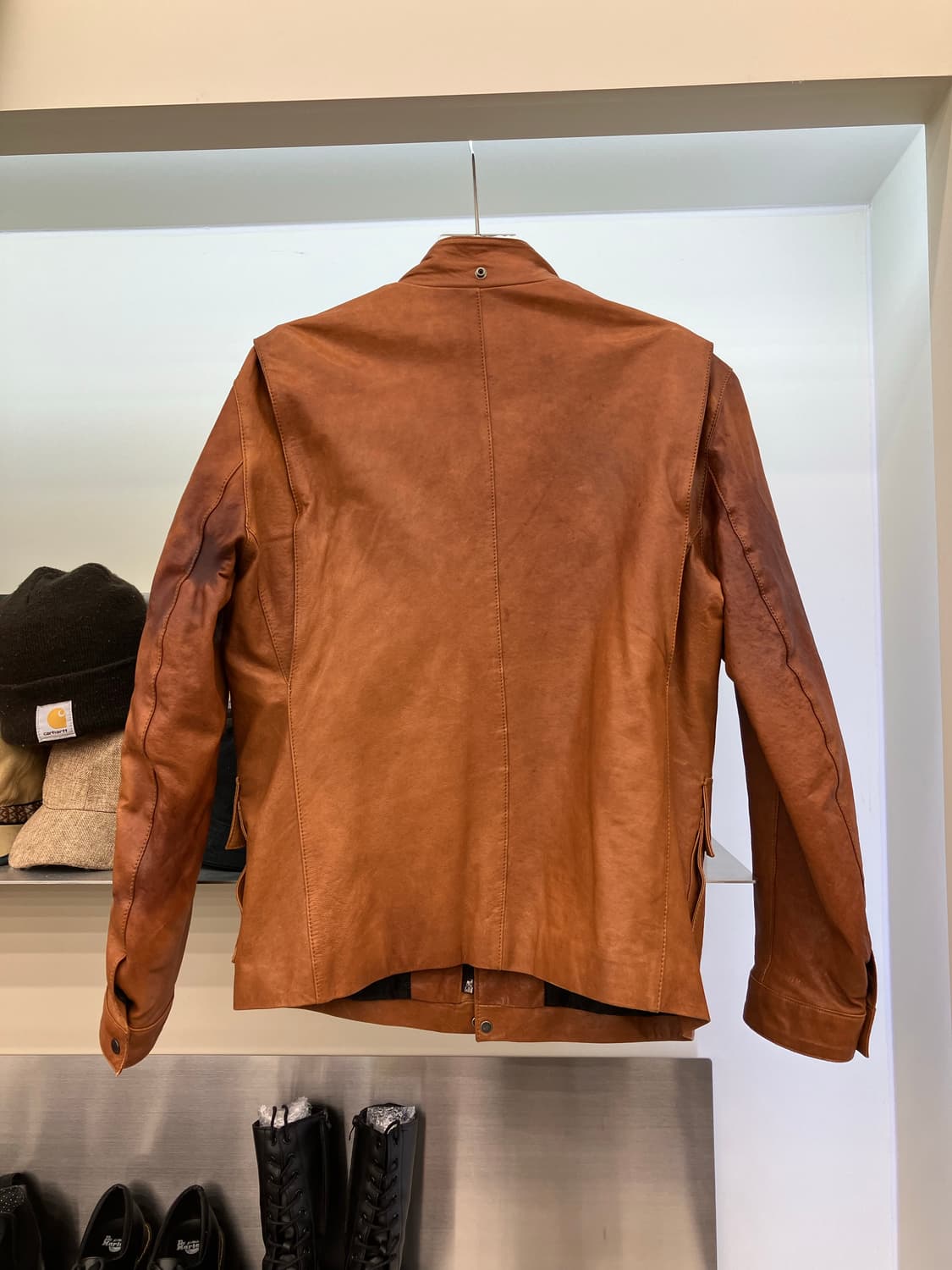 CP company 레더 블루종 브라운 상품이미지2