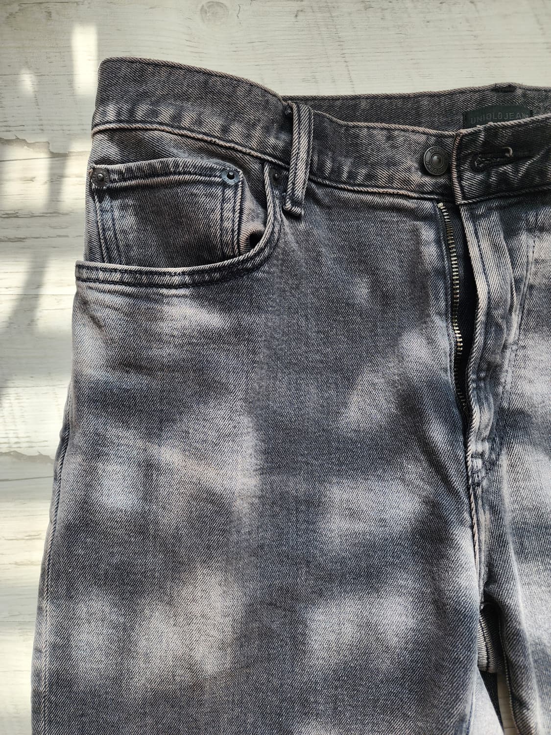 UNIQLO 유니클로 그레이 데님 팬츠 팜. 33~34인치 회색 청바지 상품이미지4