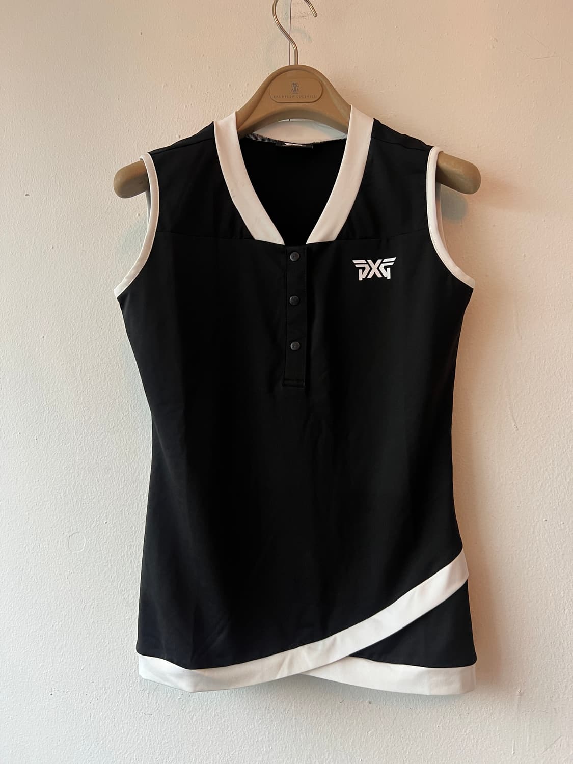 PXG 여성 블랙 골프티셔츠 민소매티셔츠 상품이미지2