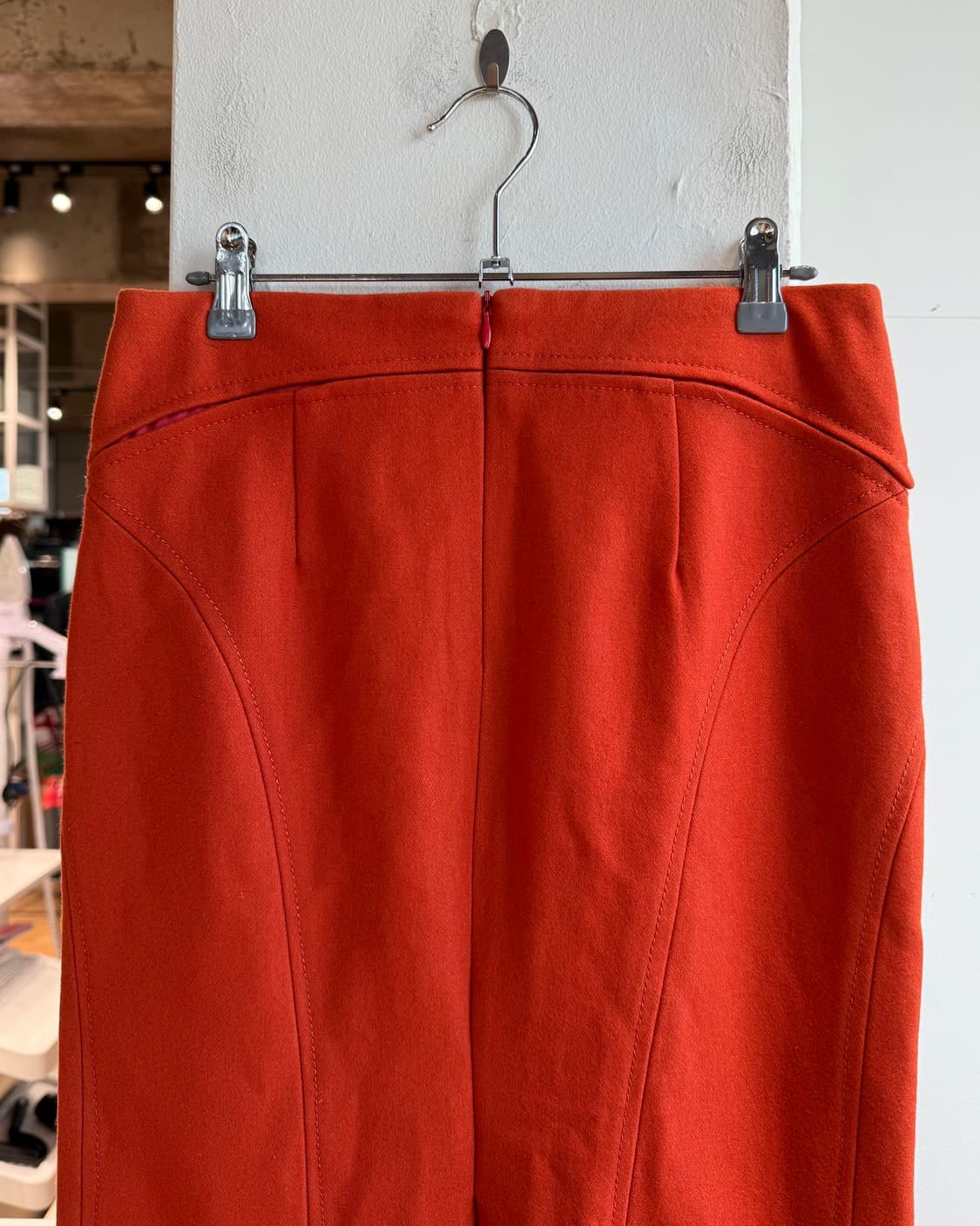 질샌더 오렌지 울 미디스커트  상품이미지6