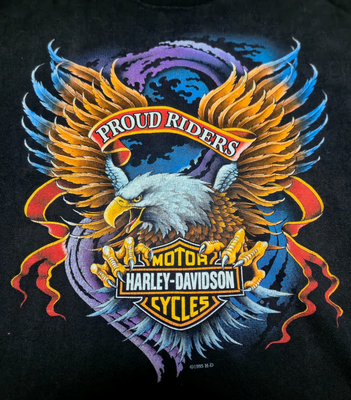 빈티지 90s 할리데이비슨 Proud riders 티셔츠 상품이미지5