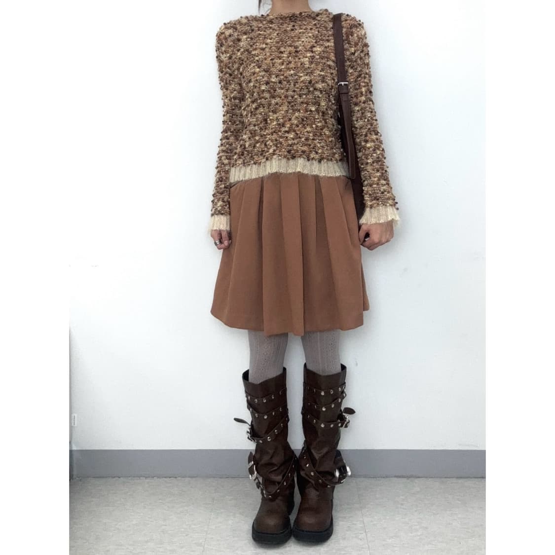 빈티지 브라운 울 니트 상품이미지2