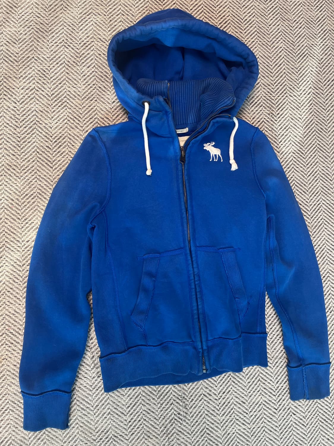 아베크롬비 화이트 순록 후드집업 블루 (S) 상품이미지2