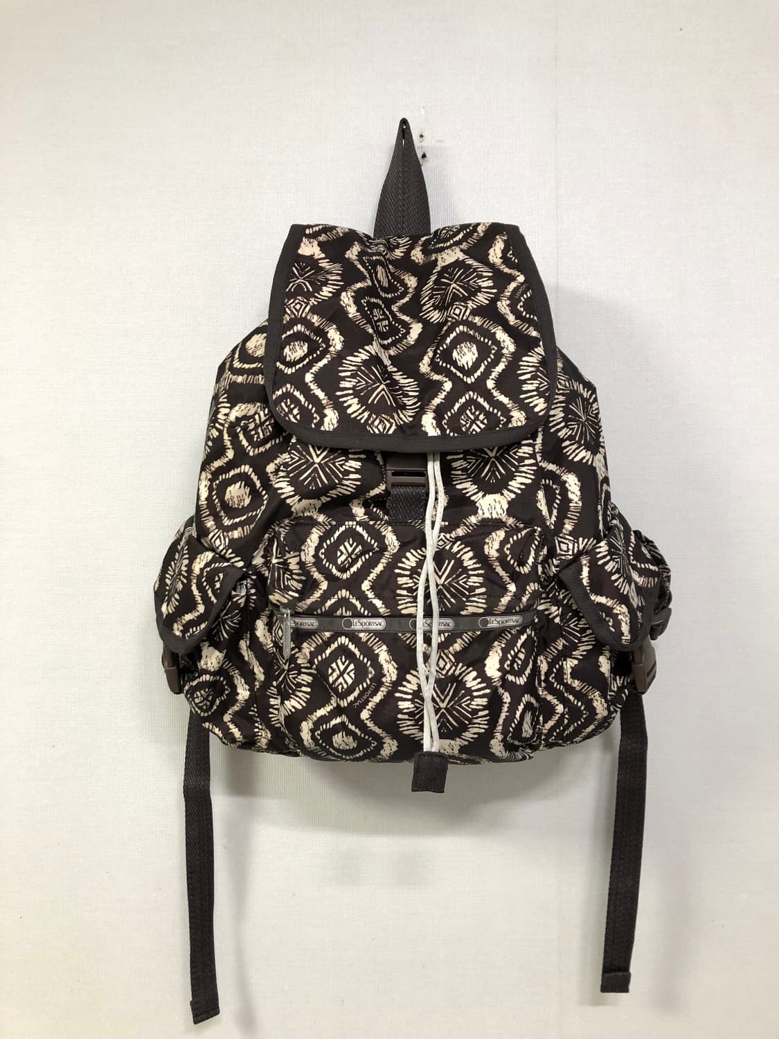 레스포삭 생활방수 에스닉패턴 복조리 백팩 배낭 _ 브라운 상품이미지1