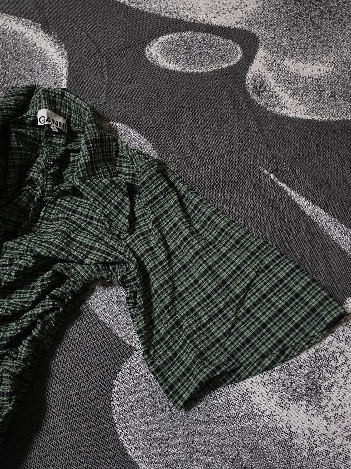 GANNI 가니 체크 셔링 미니 원피스 상품이미지9